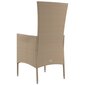Sodo kėdės su pagalvėlėmis vidaXL, 2 vnt., smėlio spalva kaina ir informacija | Lauko kėdės, foteliai, pufai | pigu.lt