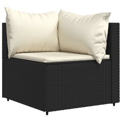 Sodo sofa vidaXL, juoda цена и информация |  Садовые стулья, кресла, пуфы | pigu.lt