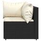 Sodo sofa vidaXL, juoda kaina ir informacija | Lauko kėdės, foteliai, pufai | pigu.lt
