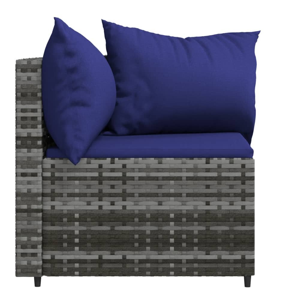 2-jų sodo sofų komplektas vidaXL, pilkas kaina ir informacija | Lauko kėdės, foteliai, pufai | pigu.lt