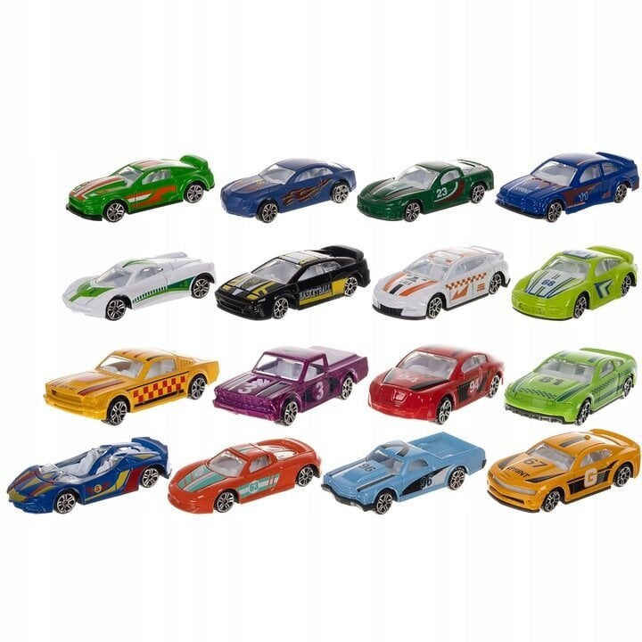 Žaislinių automobilių modeliukų rinkinys Cruzzel, 16 vnt. kaina ir informacija | Žaislai berniukams | pigu.lt