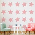 Виниловые наклейки на стену Звёзды розового цвета Декор интерьера для детской комнаты - 40 шт.