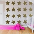 Виниловые наклейки на стену Звёзды золотого цвета Декор интерьера для детской комнаты - 40 шт. (10 см)