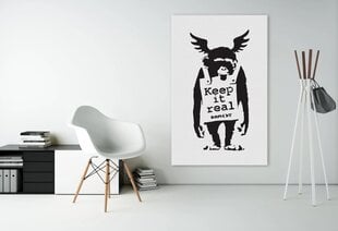 Настенный печатный холст Banksy граффити Забавная обезьяна  Декор интерьера - 100 х 71 см цена и информация | Интерьерные наклейки | pigu.lt