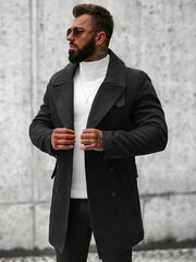 Paltas vyrams Nova JB/1048Z-50473, juodas цена и информация | Мужские пальто | pigu.lt