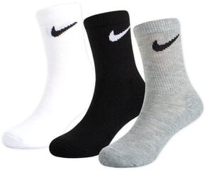 Sportinės kojinės berniukams Nike Basic Pack Crew RN0027 W2F, 3 poros kaina ir informacija | Kojinės, pėdkelnės berniukams | pigu.lt