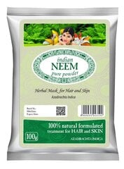 Plaukų ir veido kaukė Indian Neem, 100 g цена и информация | Средства для укрепления волос | pigu.lt