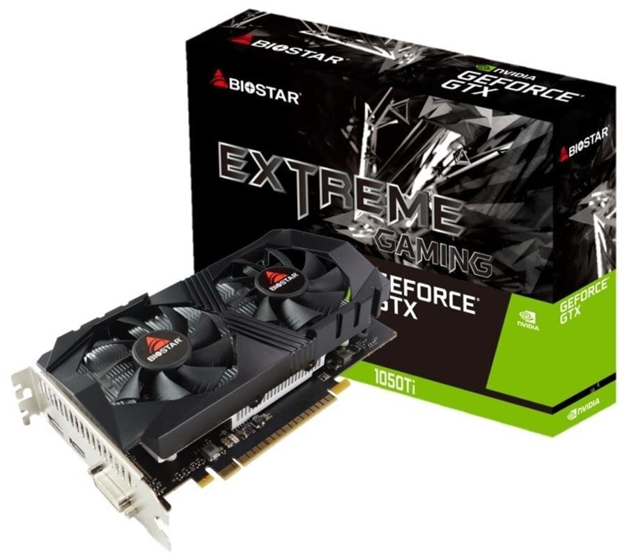 Biostar Nvidia GeForce GTX 1050 Ti (VN1055TF41) kaina ir informacija | Vaizdo plokštės (GPU) | pigu.lt