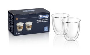 DeLonghi 2 TAURĖS DVIGUBO STIKLO CAPPUCCINO 190 ml kaina ir informacija | Delonghi Virtuvės, buities, apyvokos prekės | pigu.lt