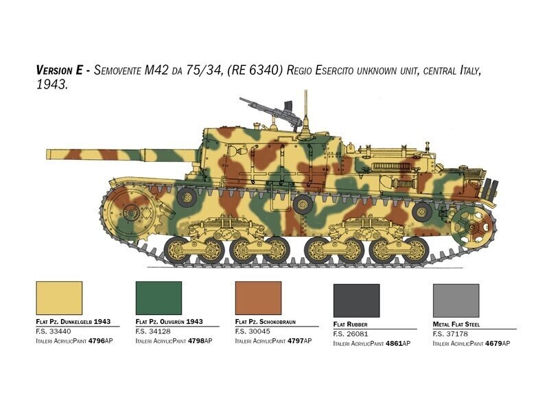 Konstruktorius Italeri Semovente M42 da 75/34, 1/35, 6584 kaina ir informacija | Konstruktoriai ir kaladėlės | pigu.lt