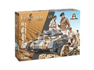 Italeri - Crusader III w/ British Crew El Alamein 1942-2022, 1/35, 6592 цена и информация | Конструкторы и кубики | pigu.lt