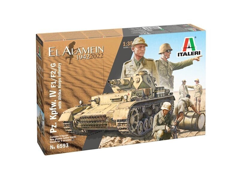 Konstruktorius Pz.Kpfw.IV F1/F2 /G Su Afrika Korps Infantry Italeri kaina ir informacija | Konstruktoriai ir kaladėlės | pigu.lt