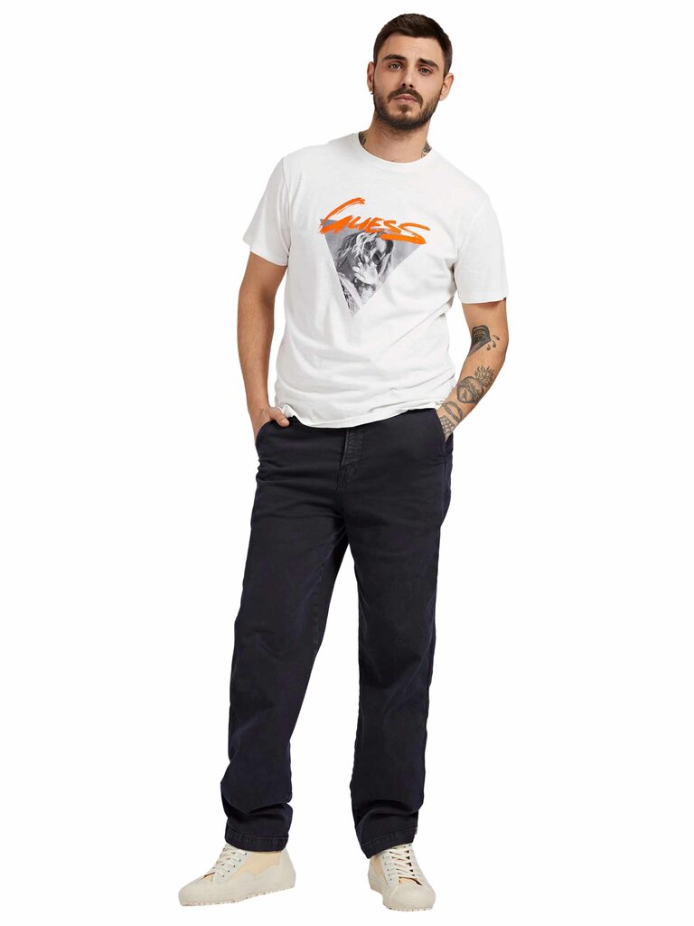 Guess vyriški marškinėliai 77195, balti kaina ir informacija | Vyriški marškinėliai | pigu.lt