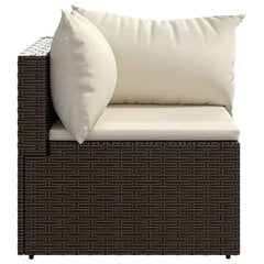 Kampinė sodo sofos dalis, 63x63x57,5 cm, ruda kaina ir informacija | Lauko kėdės, foteliai, pufai | pigu.lt