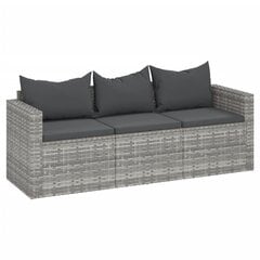 Lauko sofa vidaXL, pilka kaina ir informacija | Lauko kėdės, foteliai, pufai | pigu.lt