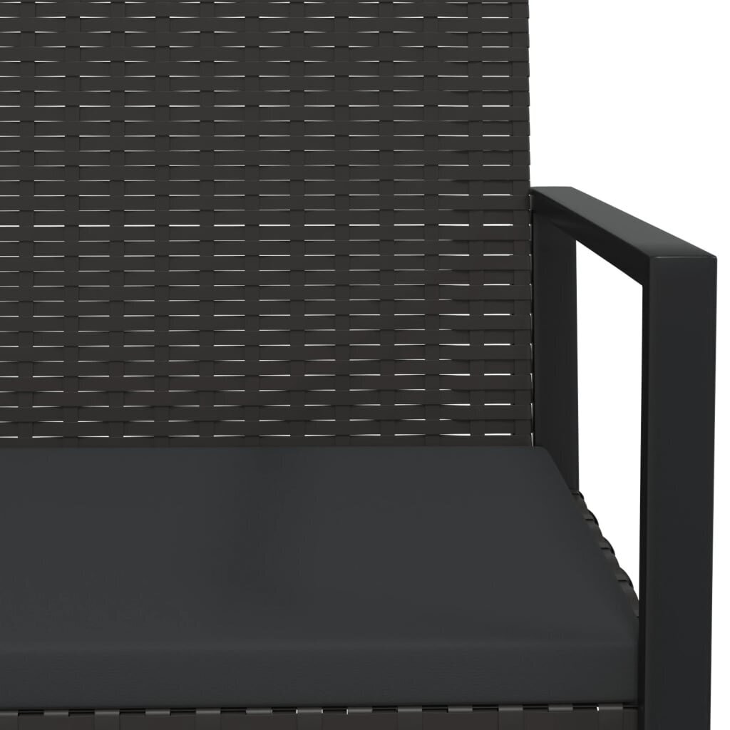 Sodo krėslas vidaXL, juodas kaina ir informacija | Lauko kėdės, foteliai, pufai | pigu.lt
