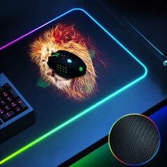 Игровой коврик для мыши с RGB-подсветкой 80 x 30 см, лев цена и информация | Мыши | pigu.lt