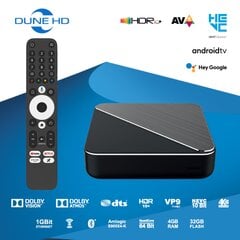 Dune HD Homatics Box R 4K Plus Android TV 11 Box Медиаплеер, Netflix in 4K Dolby Vision & Atmos, Disney, IPTV, 4GB/32GB, WIFI, HDR+ цена и информация | Мультимедиа-плееры | pigu.lt