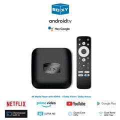 BOXY Android TV 11 Box Медиаплеер, Netflix in 4K Dolby Vision & Atmos, Disney, IPTV, 2GB/16GB, WIFI, HDR+ цена и информация | Мультимедийные проигрыватели | pigu.lt