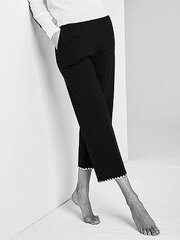 MOU вискозные укороченные брюки "Marty Black - White" цена и информация | Женские брюки | pigu.lt