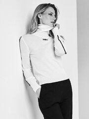 MOU свитер из мериносовой шерсти с высоким воротом "Syri Ecru - Black" цена и информация | Женские кофты | pigu.lt