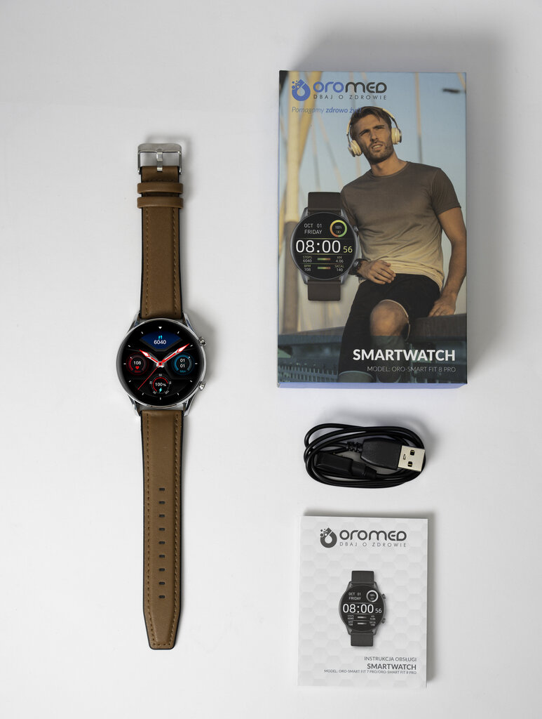 Oromed Oro-Smart Fit 8 Pro Brown kaina ir informacija | Išmanieji laikrodžiai (smartwatch) | pigu.lt