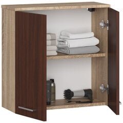 Шкафчик для ванной комнаты FIN 2D, темно-коричневый цена и информация | Шкафчики для ванной | pigu.lt