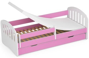 Детская кровать Play с матрасом, 180x80 см, розовая цена и информация | Детские кровати | pigu.lt