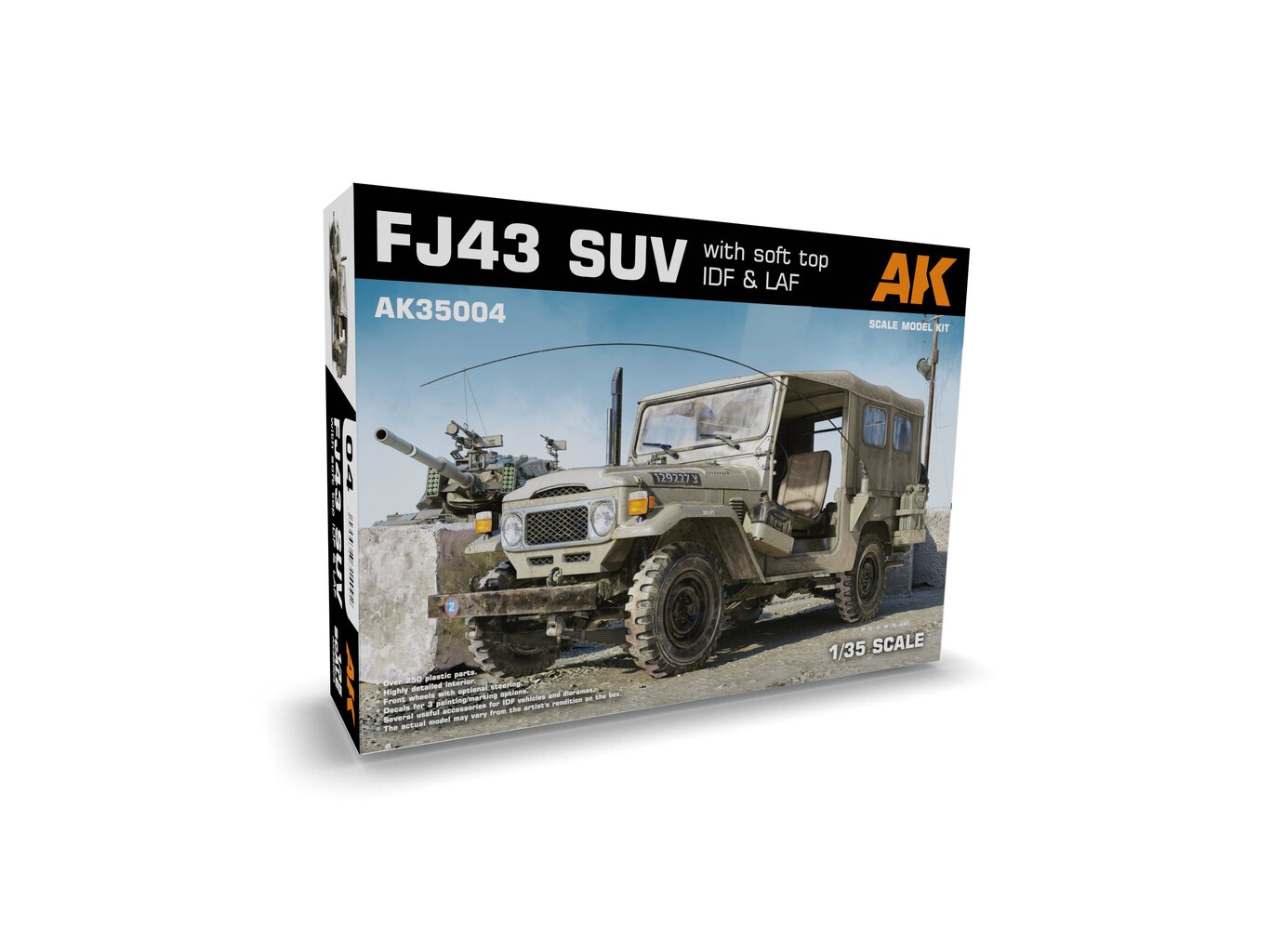 Konstruktorius AK Interactive Toyota Land Cruiser FJ43 SUV with Soft Top IDF & LAF цена и информация | Konstruktoriai ir kaladėlės | pigu.lt