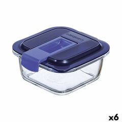 Герметичная коробочка для завтрака Luminarc Easy Box Синий Cтекло (380 ml) (6 штук) цена и информация | Посуда для хранения еды | pigu.lt