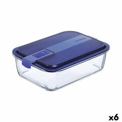 Герметичная коробочка для завтрака Luminarc Easy Box Синий Cтекло (6 штук) (1,97 l) цена и информация | Посуда для хранения еды | pigu.lt