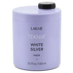 Geltonus atspalvius neutralizuojanti kaukė Lakme Teknia White Silver Mask, 1000ml kaina ir informacija | Priemonės plaukų stiprinimui | pigu.lt