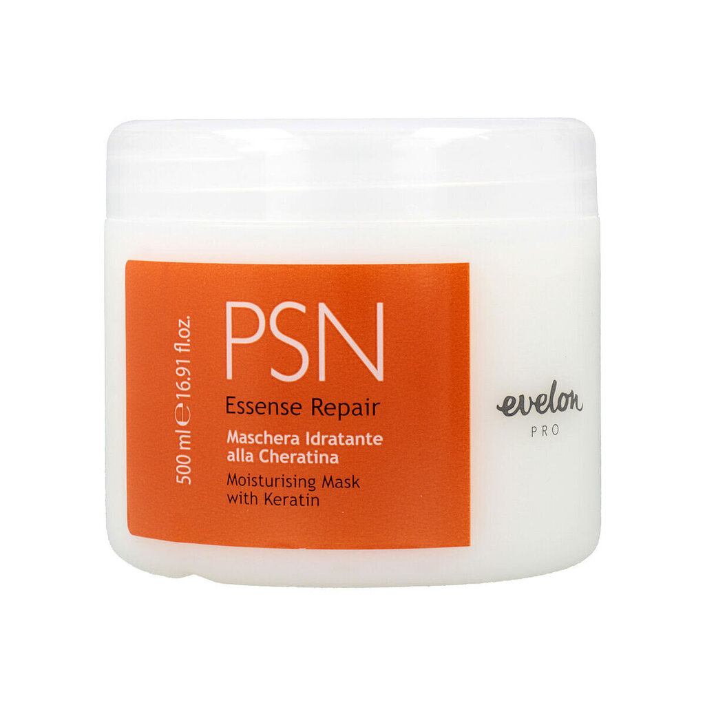 Kaukė pažeistiems plaukams Evelon Pro Psn Essense Repairing With Keratin Mask, 500 ml kaina ir informacija | Priemonės plaukų stiprinimui | pigu.lt