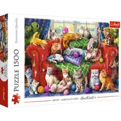 Dėlionė su katėmis Trefl, 1500 d. kaina ir informacija | Dėlionės (puzzle) | pigu.lt