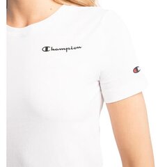 Crewneck t-shirt champion legacy for women's white 114912ww001 114912WW001 цена и информация | Звёздные Войны: Футболка New Hope Vintage Плакат Размер L 29188 | pigu.lt