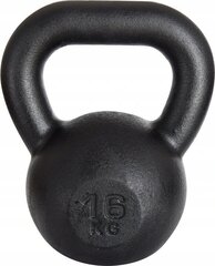 Kawmet Cast Iron Kettlebell 16 kg Black цена и информация | Гантели, гири, штанги | pigu.lt