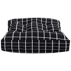 Pagalvėlės sofai iš palečių vidaXL, 2 vnt., juodos kaina ir informacija | Pagalvės, užvalkalai, apsaugos | pigu.lt