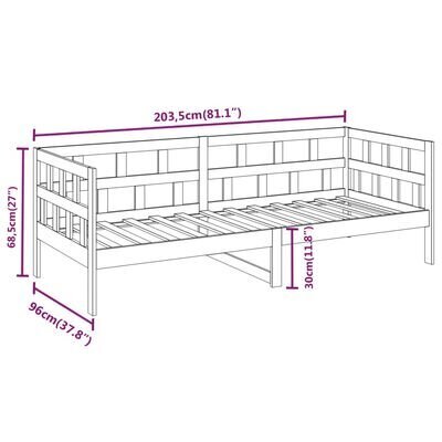 Lova vidaXL 90x200 cm, balta цена и информация | Lovos | pigu.lt