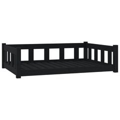 Medinė lova šunims vidaXL, juoda, 105,5x75,5x28cm kaina ir informacija | Guoliai, pagalvėlės | pigu.lt