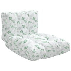 Pagalvėlės sofai iš palečių vidaXL, 2 vnt., žalios kaina ir informacija | Pagalvės, užvalkalai, apsaugos | pigu.lt