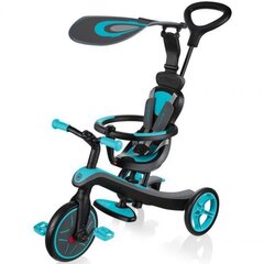 Triratukas Smj Globber Teal Explorer Trike 4 in 1, juodas/mėlynas цена и информация | Трехколесные велосипеды | pigu.lt