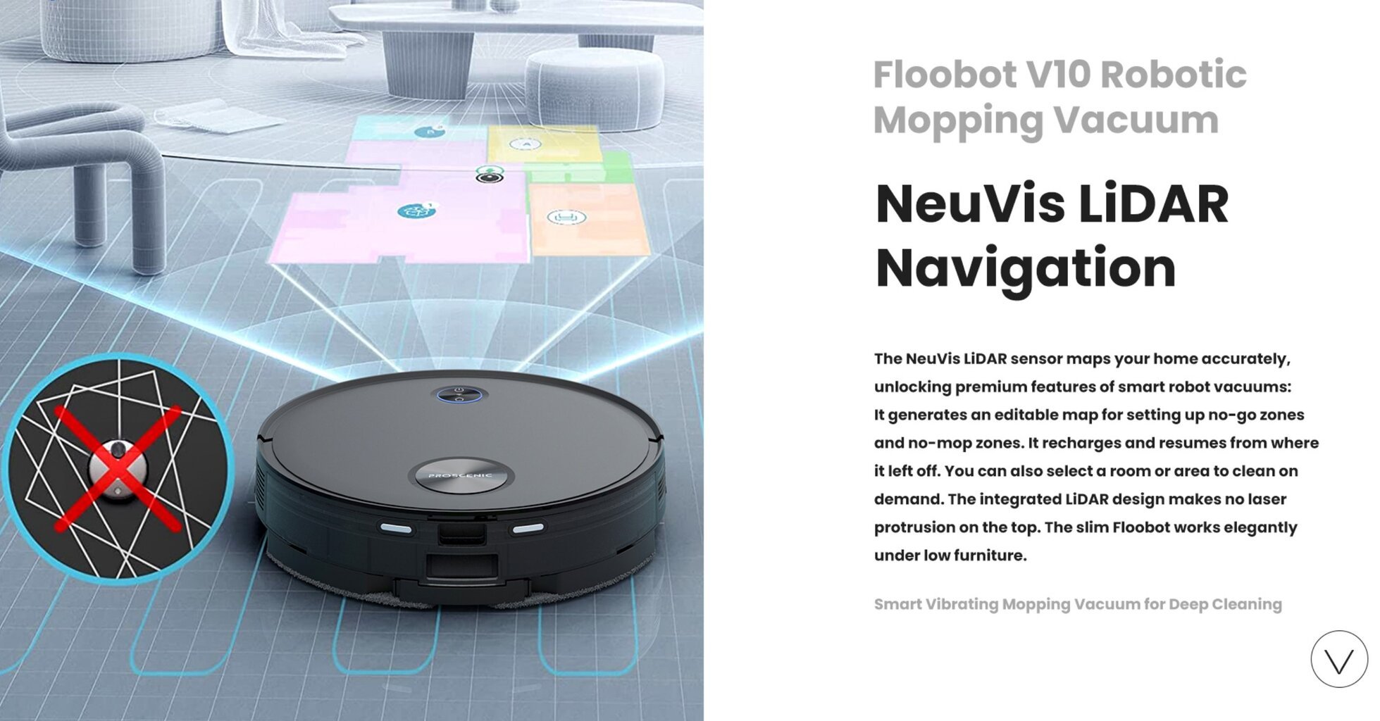 Proscenic V10 цена и информация | Dulkių siurbliai-robotai | pigu.lt