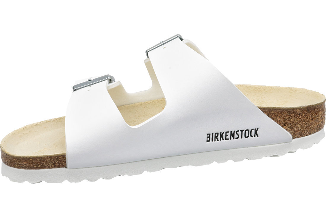 Šepetės moterims Birkenstock Arizona, baltos kaina ir informacija | Šlepetės moterims | pigu.lt