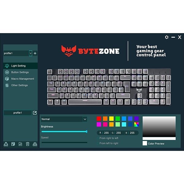 ByteZone Dozer RGB kaina ir informacija | Klaviatūros | pigu.lt