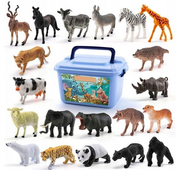 Žaislinių figūrėlių rinkinys Doris Safari Zoo, 58 vnt цена и информация | Lavinamieji žaislai | pigu.lt