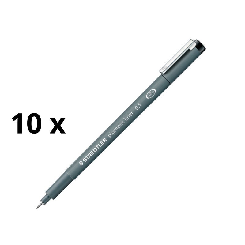 Vienkartinis rašiklis Staedler pigment liner, 1,2 mm, 10 vnt. kaina ir informacija | Rašymo priemonės | pigu.lt