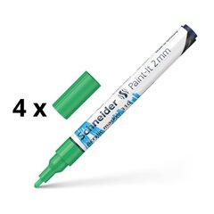 Акриловый маркер Schneider Paint-I 310, 2 мм, зеленый Sp. Пакет 4 ПК. цена и информация | Письменные принадлежности | pigu.lt