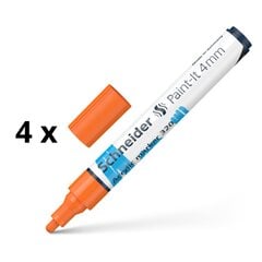 Акриловый маркер Schneider Paint-It 320, 4 мм, Orange Sp. Пакет 4 ПК. цена и информация | Письменные принадлежности | pigu.lt