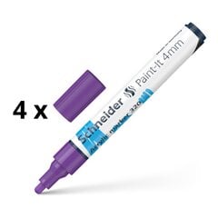 Akrilinis žymeklis Schneider Paint-it 320, 4 mm, violetinis, 4 vnt. kaina ir informacija | Rašymo priemonės | pigu.lt