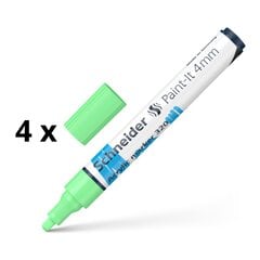 Акриловый маркер Schneider Paint-I 320, 4 мм, зеленый Sp. Пакет 4 ПК. цена и информация | Письменные принадлежности | pigu.lt